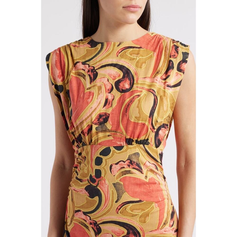 Cleobella Women Large Donna Paisley Organic Cotton Midi Dress Artsy Maximalist - Picture 2 of 10